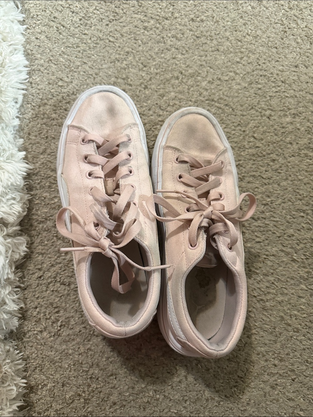 Light pink puma shoes